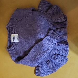 Osh Kosh Genuine Kids Purple Peplum Sweater 12 months